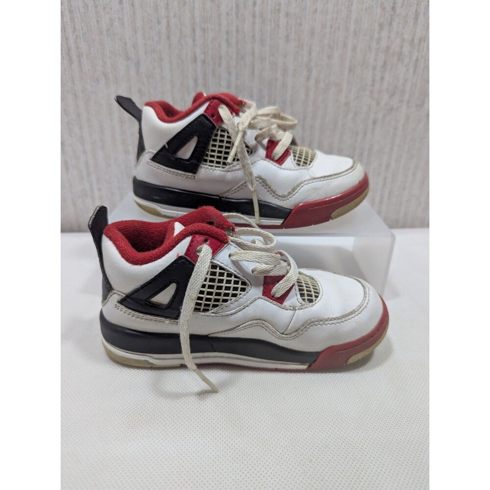 Jordan 4 Retro Toddler Size 9c White Varsity Red Black